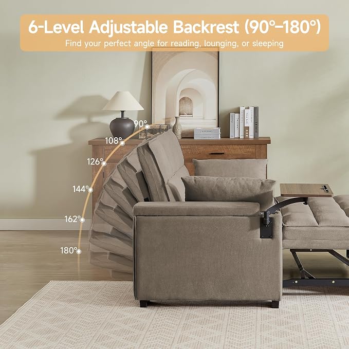 hansones ​66" Multi-Functional Pull-Out Sofa Bed - Image 8