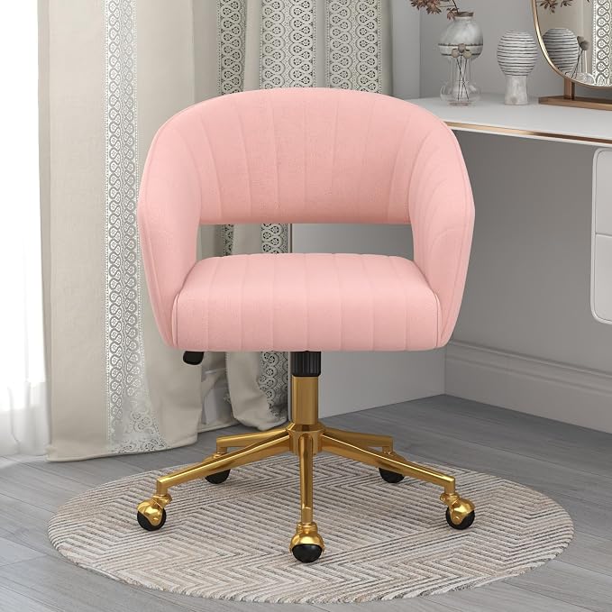 Home Office Chair Swivel Velvet Desk Chair Accent Armchair Upholstered Modern - Image 9