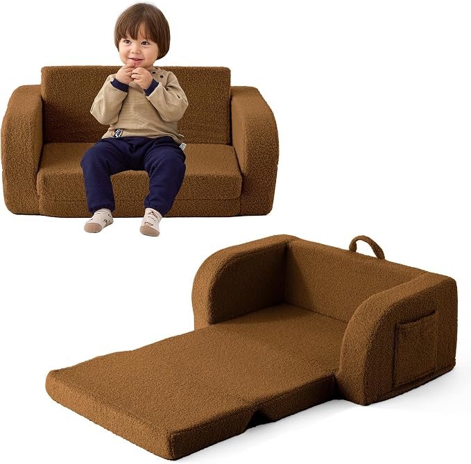 Toddler Couch, 2-in-1 Toddler Chairs Comfy 1-3 Years Old, Toddler Chair by MuaMelop