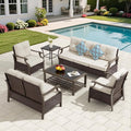 Outdoor Patio Furniture Set, 6 Pieces Outdoor Conversation Sets by YALISSEY