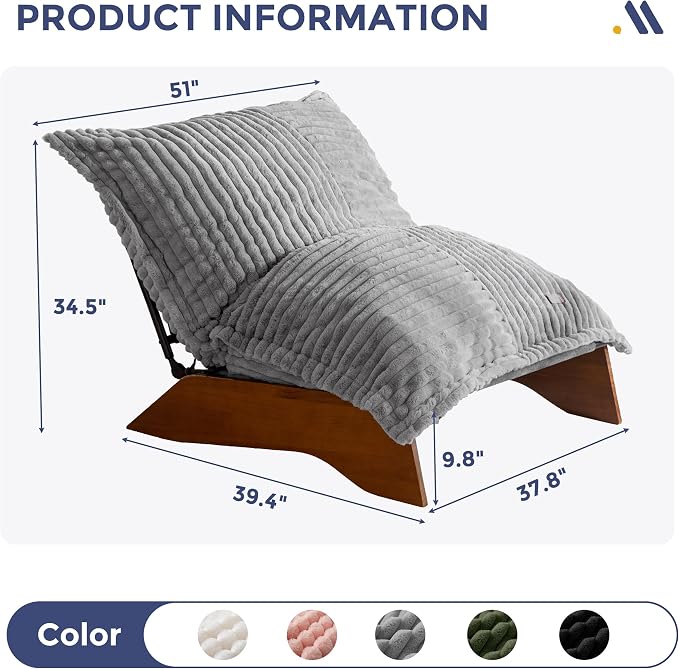 MAXYOYO Adjustable Living Room Chair, 3-Position Bean Bag Chair - Image 2