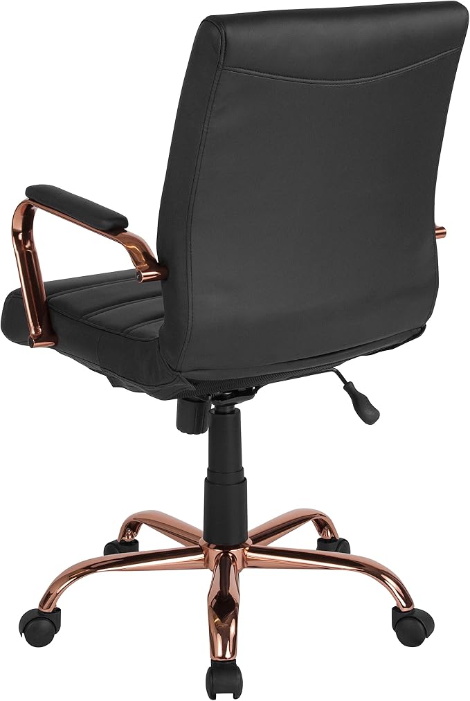 Flash Furniture Whitney Mid-Back Swivel LeatherSoft Desk Chair - Image 11