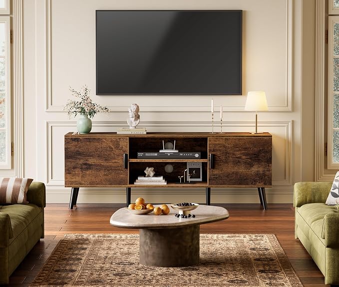 SUPERJARE TV Stand for 55 Inch TV, Entertainment Center - Image 2