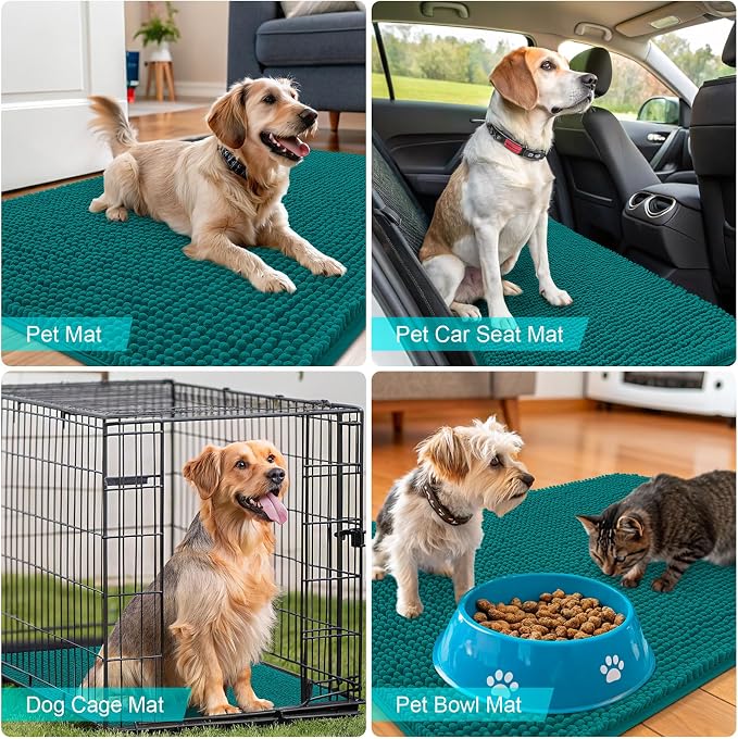 OLANLY Dog Door Mat for Muddy Paws 47x20, Absorbs Moisture and Dirt, Absorbent - Image 7