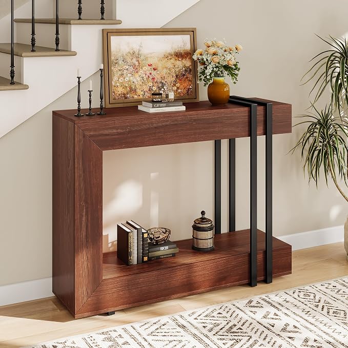 Einhomn 42.5" Console Table Behind Couch, 2-Tier Narrow Entryway Table - Image 4