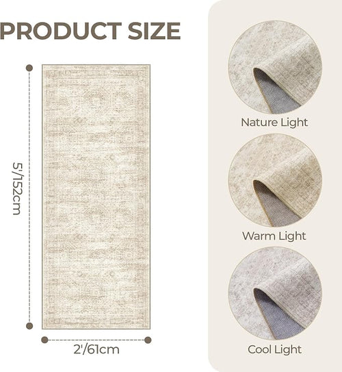 2x5 Rug Runner Washable for Entryway, Soft Bathroom Rugs - Image 2