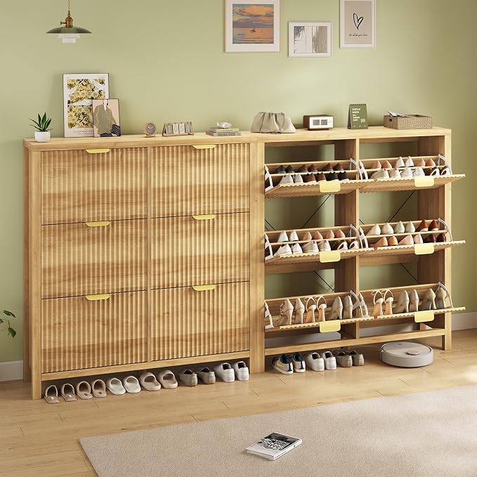 YOMILUVE 47.3" Shoe Cabinet Storage - Image 9