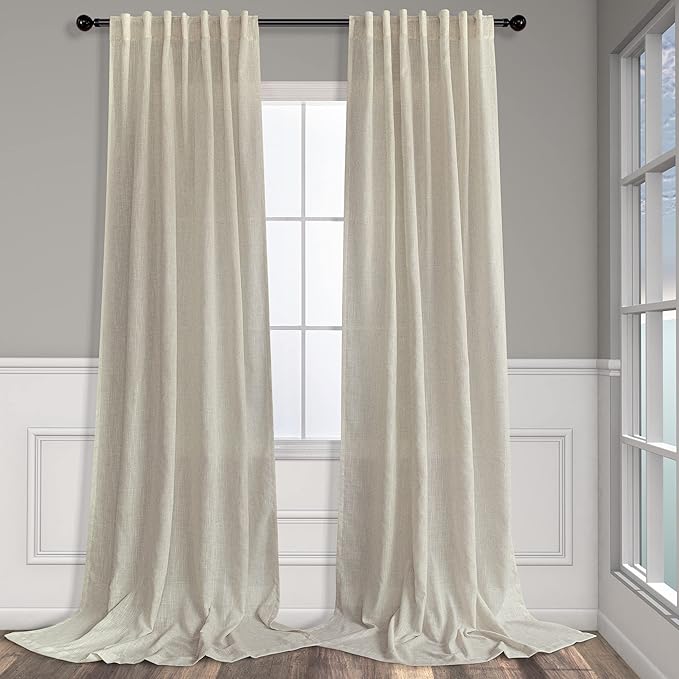 Pitalk 60 Inch Wide Curtains for Boys Bedroom Teen Girls 90 Inches Long Linen by Pitalk