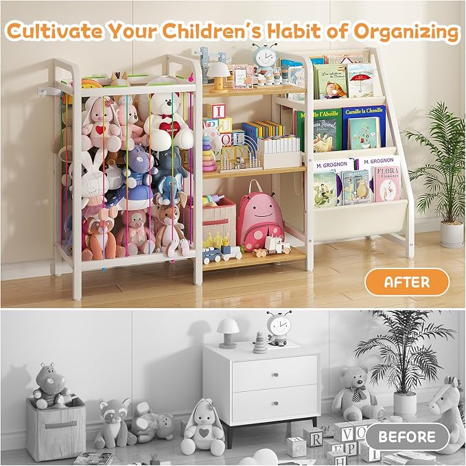 B1 Kids Bookshelf and Toy Storage, 3-Tier Book Shelf - Image 6