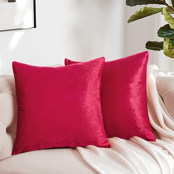 GIGIZAZA Decorative Throw Pillow Covers 16x16, Velvet Sofa Boho Cushion Pillows - Image 8