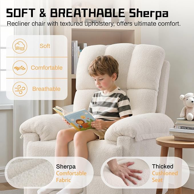 Korser Recliner Chair, Swivel Rocker Recliner Chair - Image 7