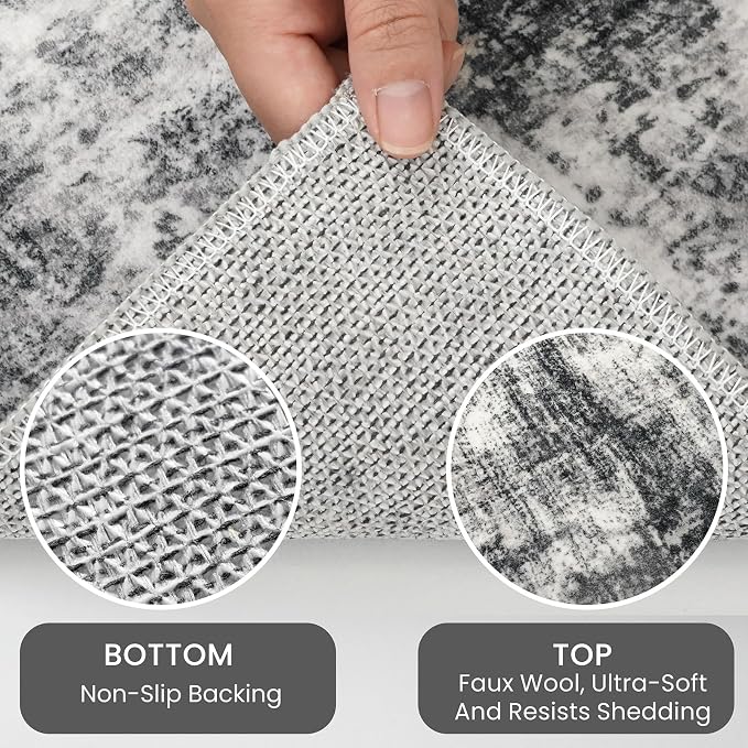 IOHOUZE Abstract Runner Rug 2x8 Ft Washable Runners - Image 4