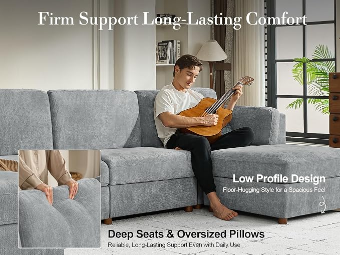 116'' Oversized Modular Sectional Sofa - Image 9