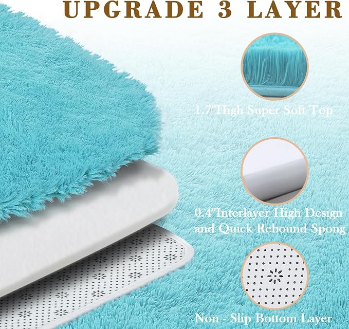3x5 Rug, Bedside Preppy Dorm Area Rug, College Essentials Small Carpets - Image 3