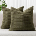 MIULEE Pack of 2 Spring Corduroy Decorative Throw Pillow Covers 20x20 Inch Soft by MIULEE