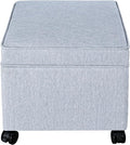 Adeco 17.5 inch Square Storage Ottoman by Adeco
