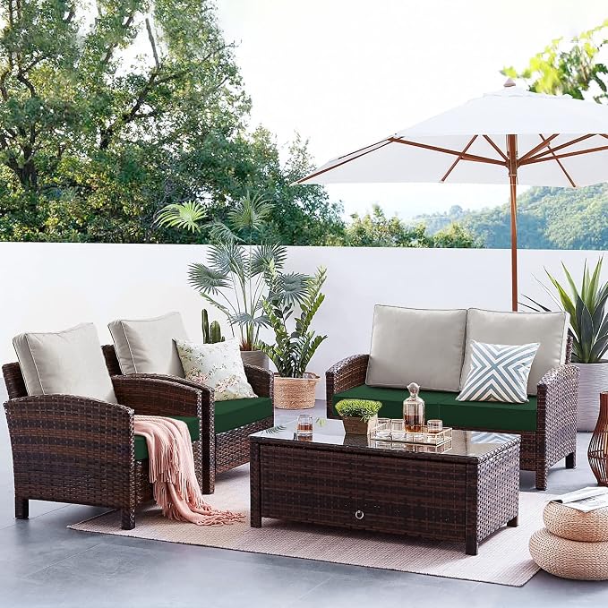 Favoyard Patio Chair Cushions 24 x 24 x 4 Inch Waterproof Outdoor Seat Cushions - Image 3