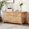 Solid Wood Entryway Bench with Storage, Large storage chest with Removable Bag by CDDUOLA