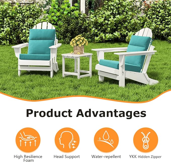 Unimatta Outdoor High Back Chair Cushion Seat Pads, 44 x 21 Inch - Image 2