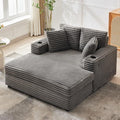 IDEALHOUSE 60" Oversized Chaise Lounge Chair Indoor, Comfy Corduroy Lounge Sofa by IDEALHOUSE