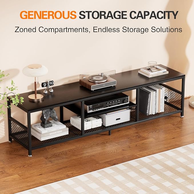 VECELO TV Stand with Power Outlets - Image 7