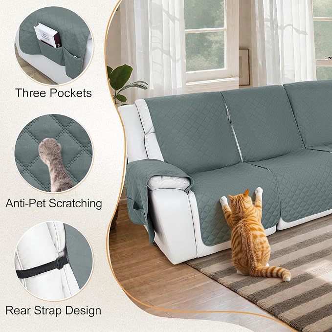 HDCAXKJ 100% Waterproof Reclining Sectional Couch Covers L Shape Recliner Sofa - Image 5