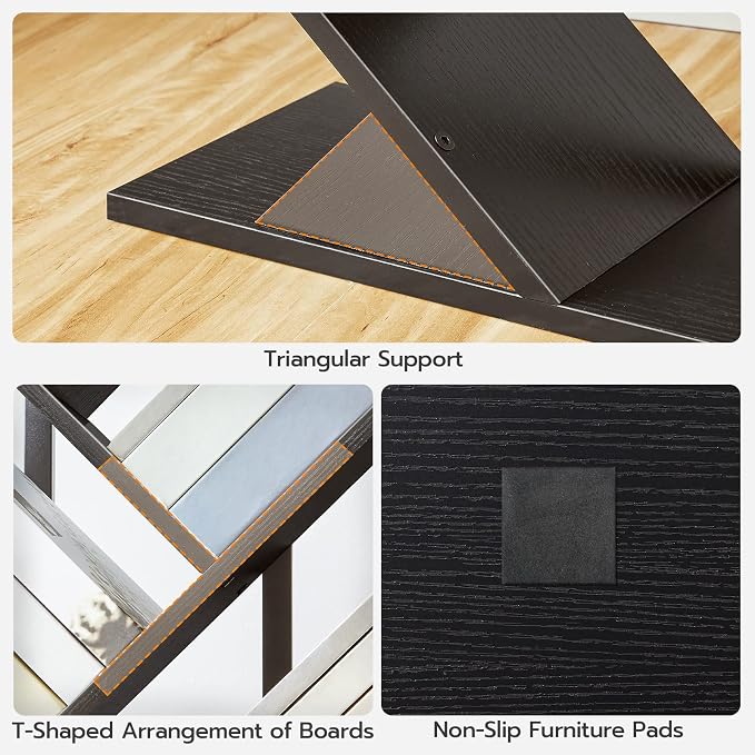 HOOBRO Tree Bookshelf, 9-Tier Bookcase Wooden Shelves, Floor Standing Storage - Image 7