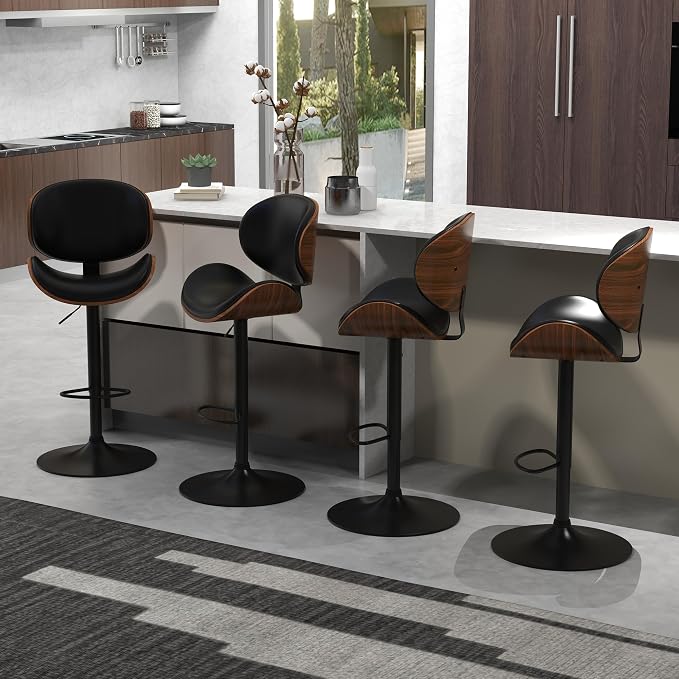 civama Bar Stools Set of 4 for Kitchen Counter, Adjustable Bar Height Chairs by civama