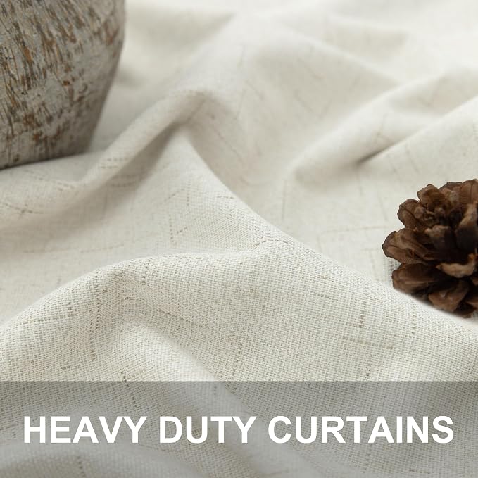 Total Blackout Linen Curtains 80 Inches Long - Image 3
