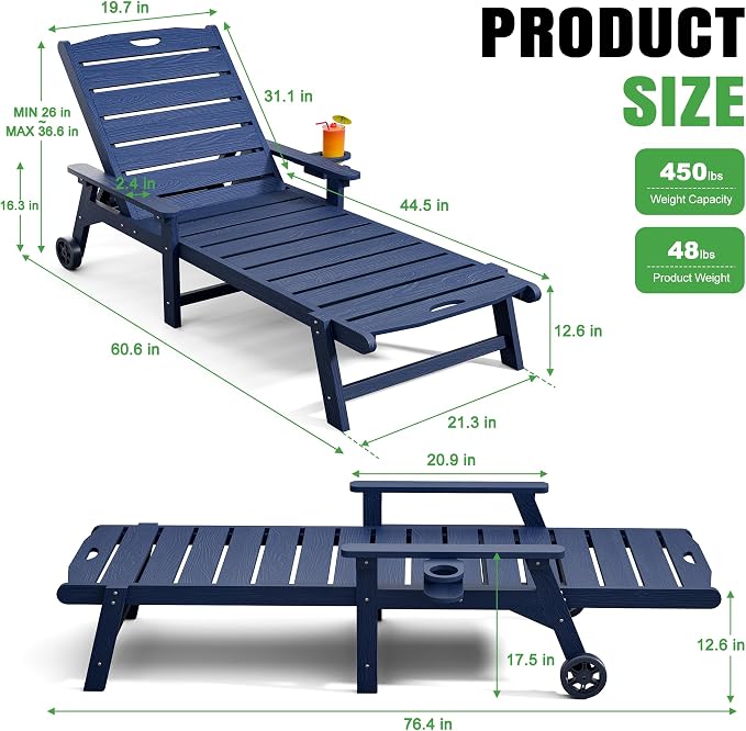Outdoor Lounge Chair Set of 4 - Image 3