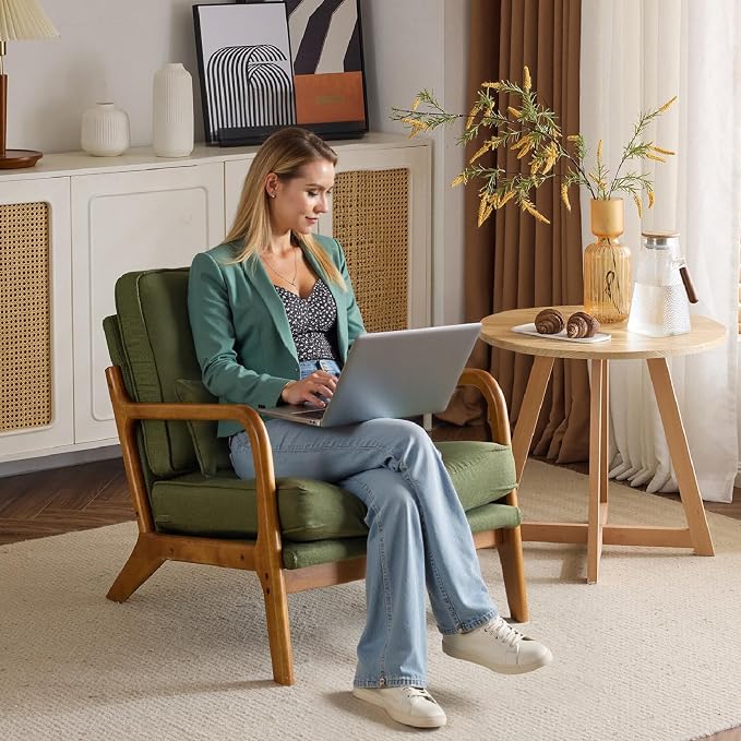 Karl home Accent Chair Mid-Century Modern Chair - Image 4