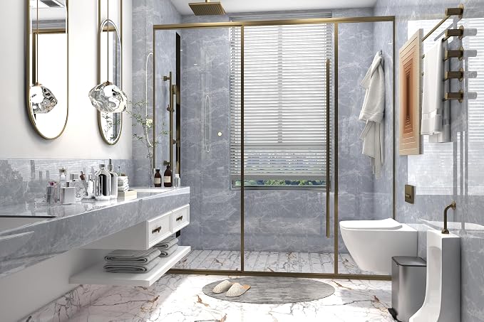 Marble Contact Paper 15.7" x 78.8" Grey Wallpaper Marble Peel and Stick - Image 4