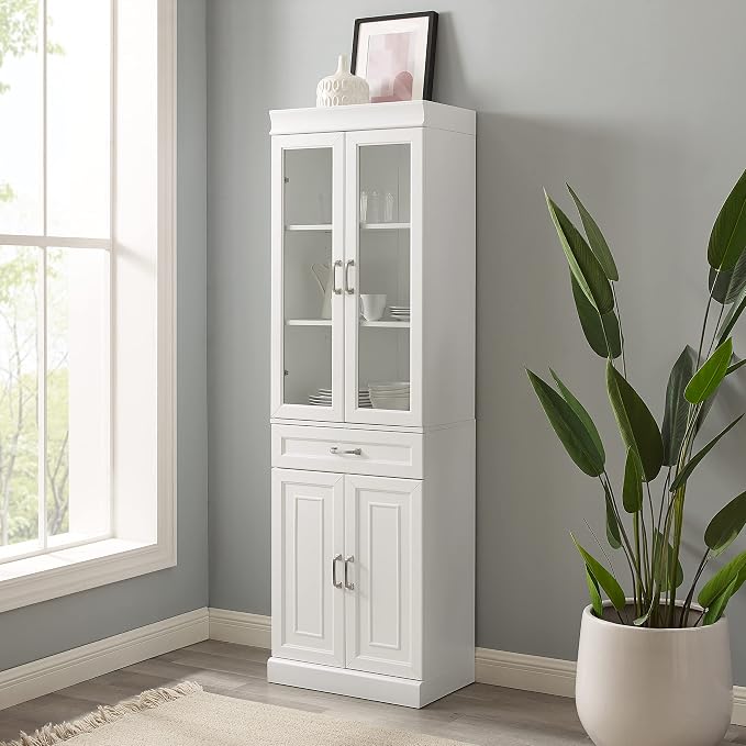 Crosley Furniture Stanton Glass Door Pantry Storage Cabinet - Image 2