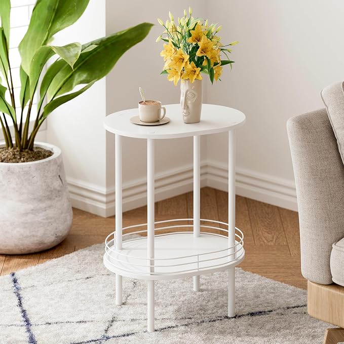 Small Modern Oval Side Table - Image 3