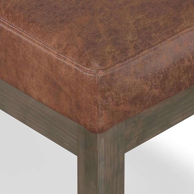 SIMPLIHOME Milltown Small Ottoman Bench - Image 7