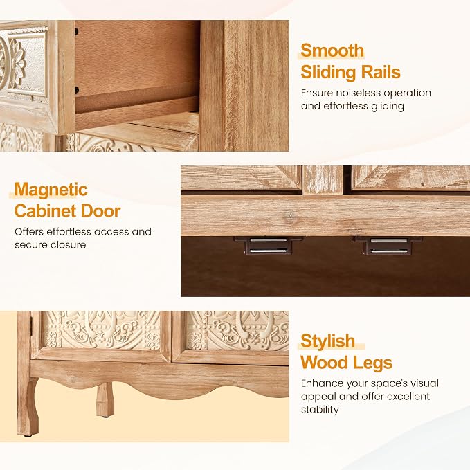 RoyalCraft 48" Tall Accent Cabinet - Image 4