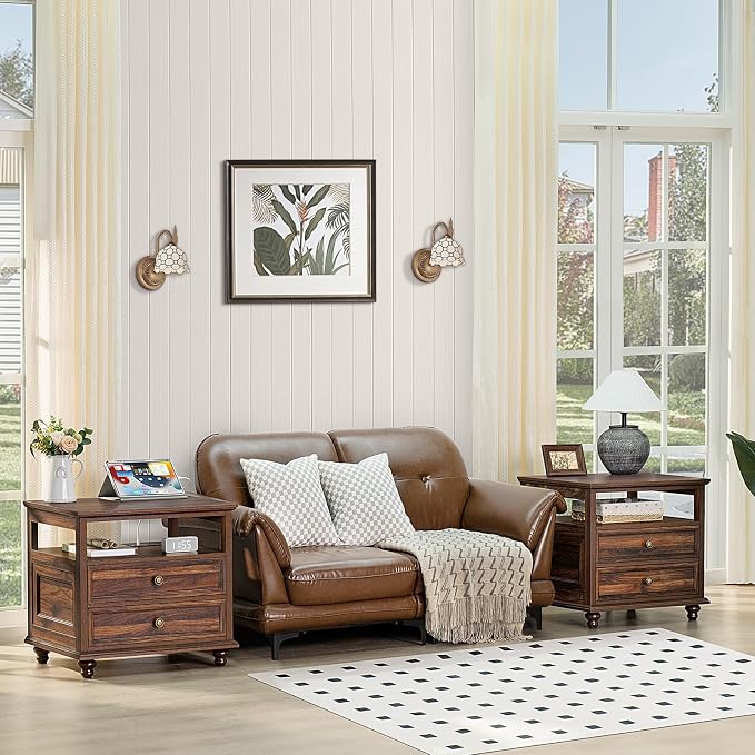 Joaxswe Farmhouse Nightstand Set of 2 - Image 2