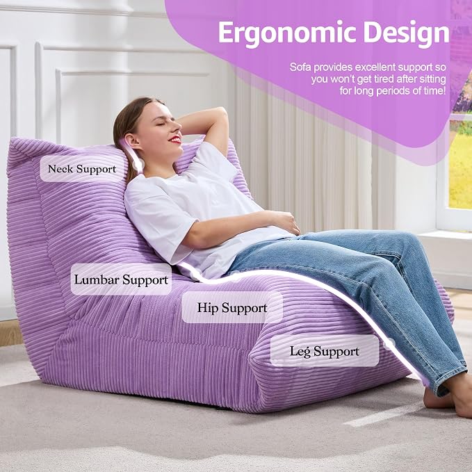 Bean Bag Chairs for Adults Giant Bean Bag Chair Memory Foam BeanBag Chair Bean - Image 5