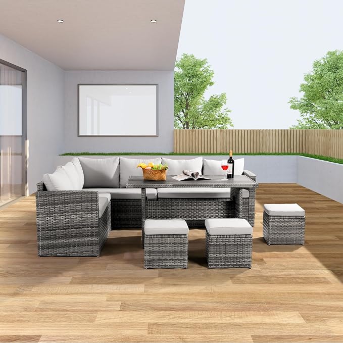 Wumiokio Patio Furniture Set, 7 Pieces Outdoor Patio Furniture - Image 2