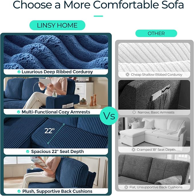 LINSY HOME Sleeper Sofa Bed - Image 4