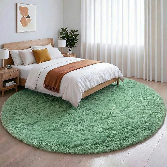 Amdrebio Sage Green Round Rug 4Ft - Image 3