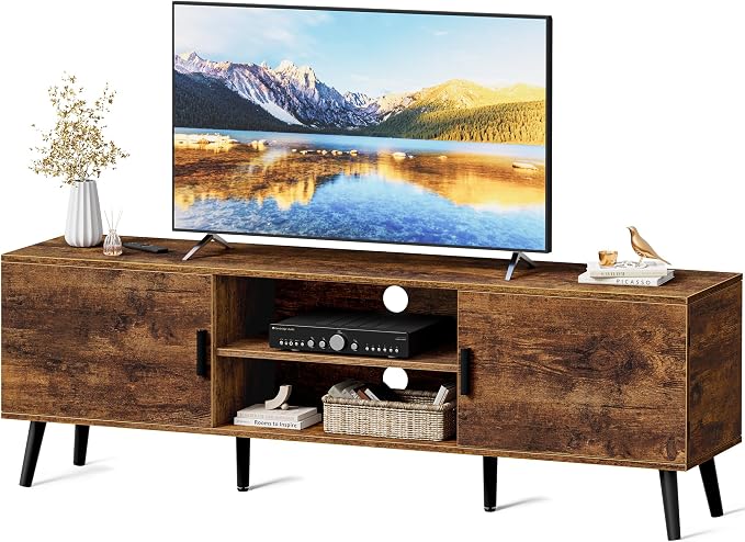 SUPERJARE TV Stand for 55 Inch TV, Entertainment Center by SUPERJARE