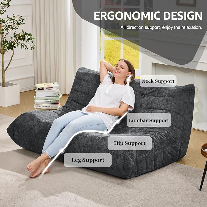 Bean Bag Chairs for Adults Giant Bean Bag Chair Memory Foam BeanBag Chair Bean - Image 5