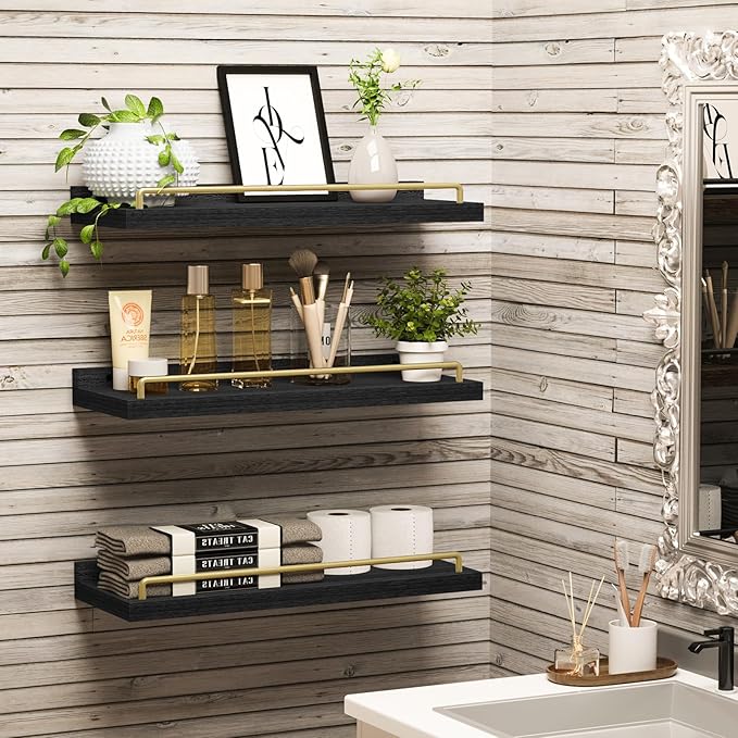 RYOFOBETTO Floating Shelves for Wall Decor, Living Room, Picture Frames - Image 2