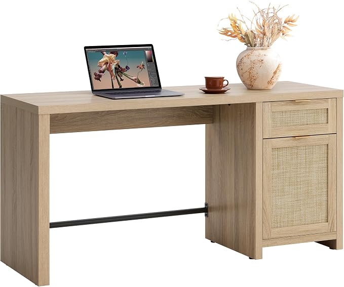 SICOTAS Rattan Home Office Desk by SICOTAS