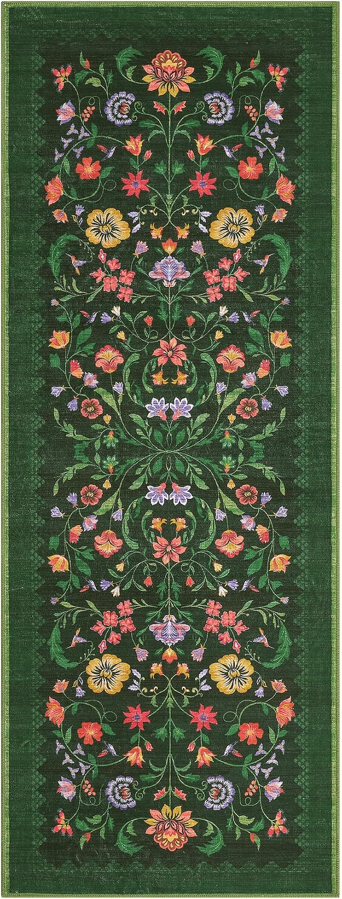 Protea Floral Rug 2x6 Runners for Hallways, Boho Kitchen Runner Rugs Non Slip - Image 8