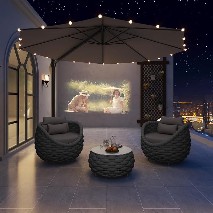 TWT Outdoor Patio Furniture Set-5 Pieces Aluminum Sectional Sofa, Metal Patio - Image 3