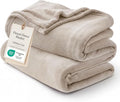 Bedsure GentleSoft Fleece Bed Blankets Queen Size Oxford Tan by BEDSURE