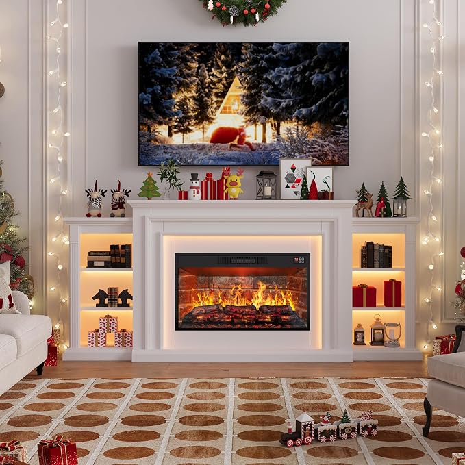 80" LED Lights Electric Fireplace - Image 7