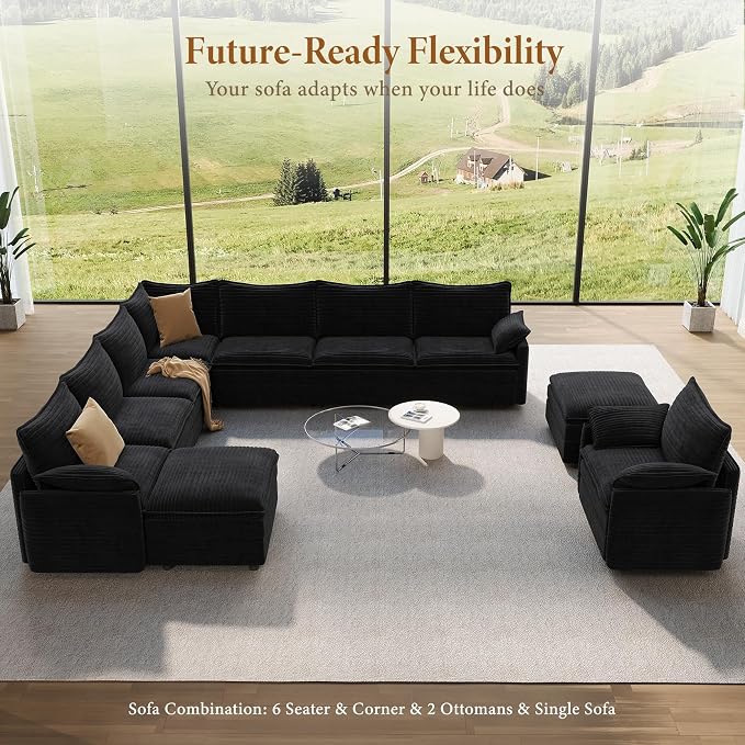 Vesgantti Large Modular Sectional Sofa, Big Comfy Cloud Couch - Image 8